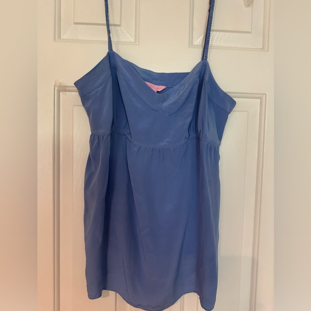 Lilly Pulitzer 100% Silk Baby doll Tank. Size Large